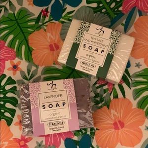 Hemani organic soap set lavender tea peppermint